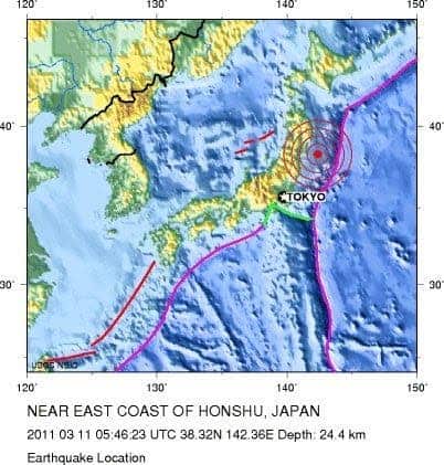 – 201103japan epicenter map