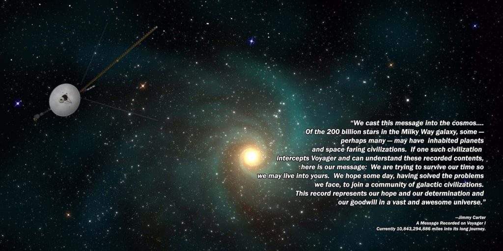 We cast this message into Cosmos…