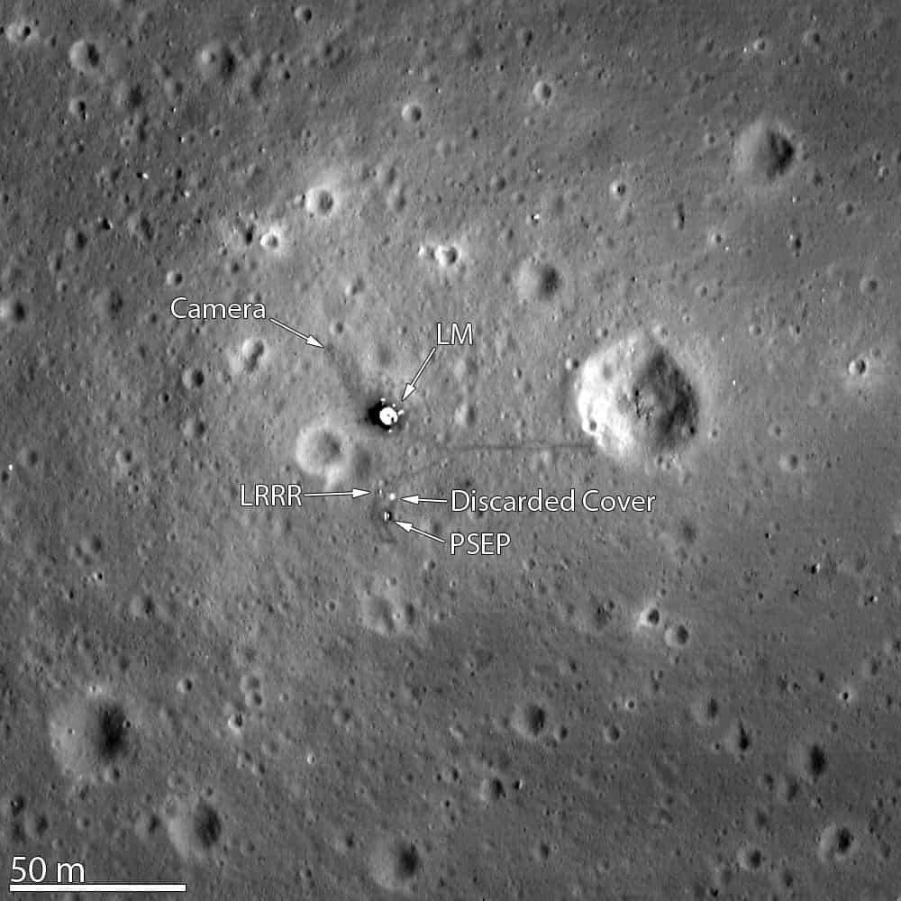 The most detail photo featuring the very first lunar landing site, as part of the Apollo 11 mission. Released recently by NASA, in the image one can clearly see even the very first historic footprints left behind by Neil Armstrong and Buzz Aldrin, perfectly preserved on the moon's surface. (c) NASA