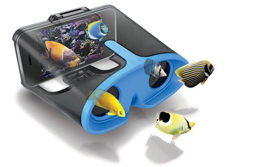 Transform an iPhone or iPod Touch into a 3-D View-Master. Hasbro's goggles work with a suite of free apps to place you on a tourable pier in L.A. or deep inside a shark tank. A wall in the goggles makes sure each eye sees only the image meant for it. Hasbro my3D, $35; <a href="http://www.hasbro.com/">Hasbro</a>
