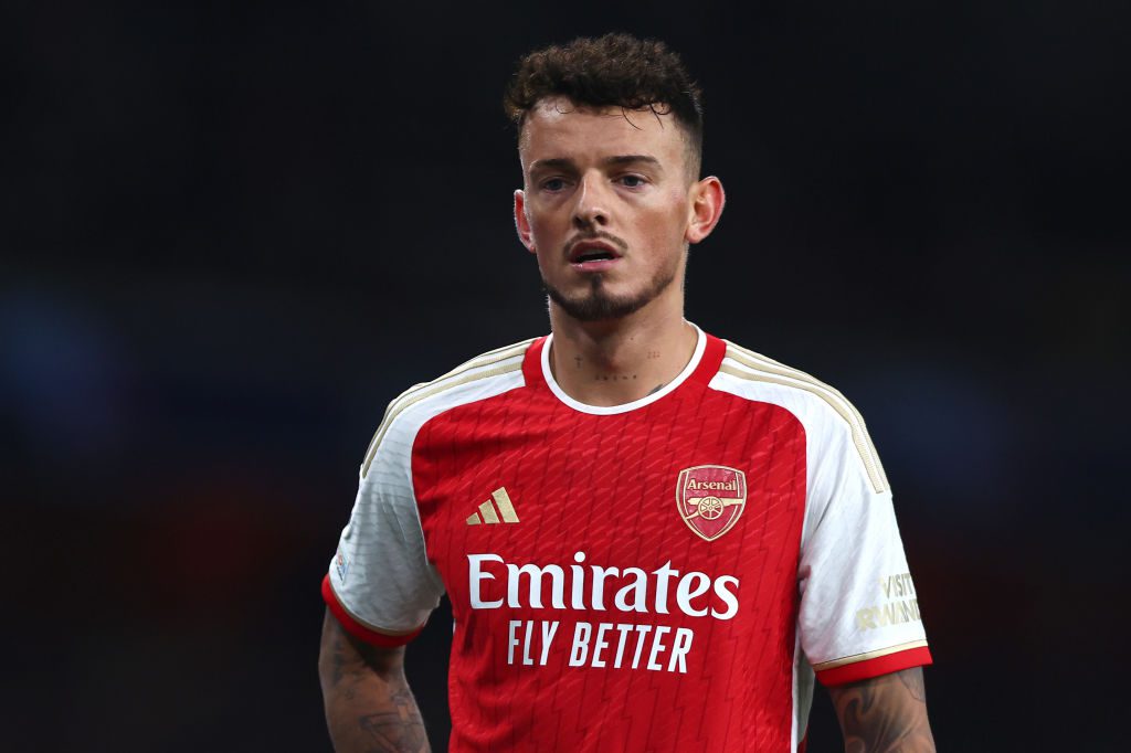 Ben White of Arsenal during the UEFA Champions League match between Arsenal FC and Sevilla FC at Emirates Stadium on November 08, 2023