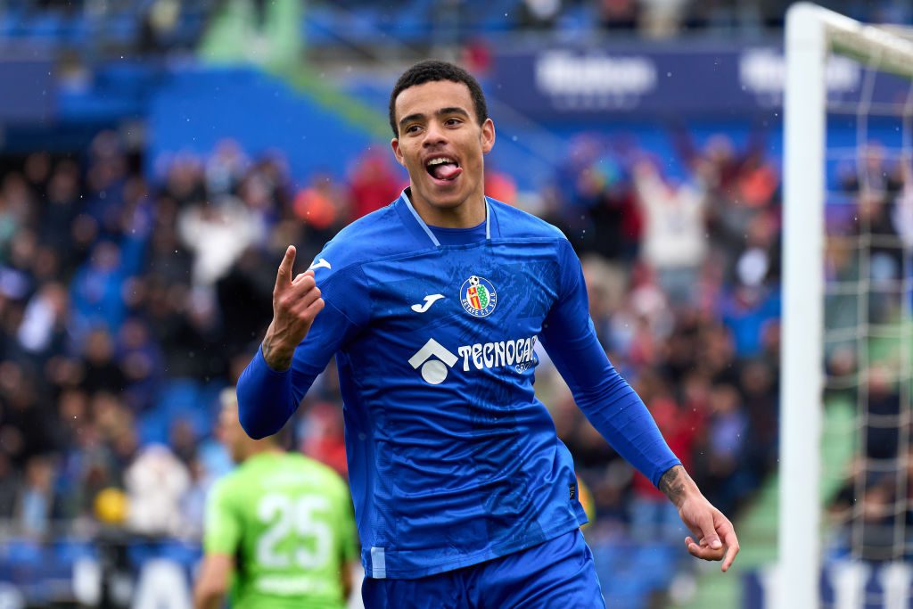 Manchester United on-loan forward Mason Greenwood playing for Getafe