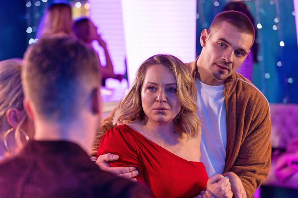 Marie is held back in Hollyoaks during an argument 