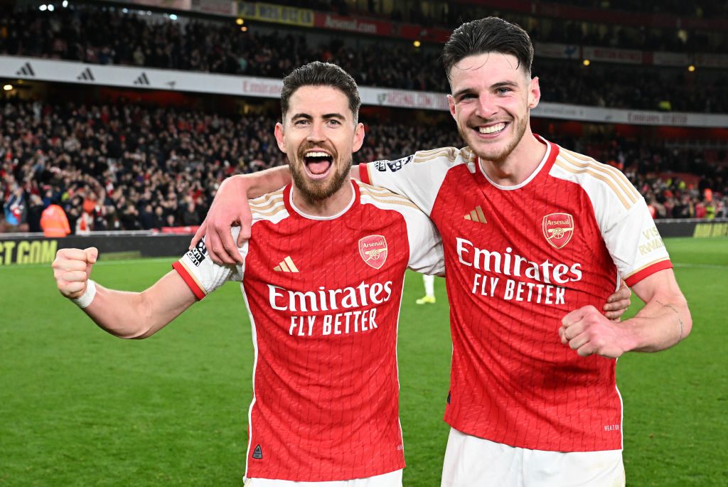 Arsenal duo Jorginho and Declan Rice