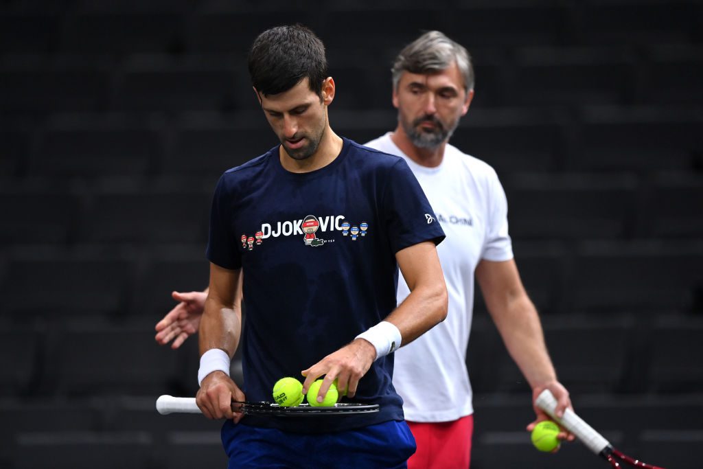 Novak Djokovic and Goran Ivanisevic