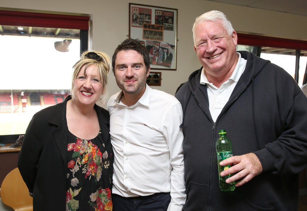 Linda Gilbey, George Gilbey and Pete McGarry in 2015.