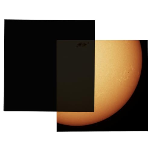 Gravitis AstroSnap: DIY Solar Filter Sheet Variants for Enhanced Sun Photography with Telescopes, Binoculars and Cameras - ISO 12312-2 Compliant, AAS Recognized (6x6 Inches)