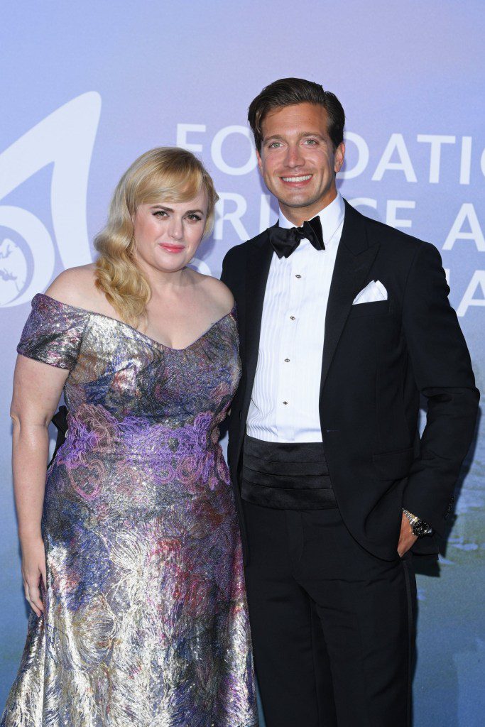 Rebel Wilson and Jacob Busch attend the Monte-Carlo Gala For Planetary Health on September 24, 2020 in Monte-Carlo, Monaco