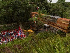 – 202403protesters outside the shuttered first quantum minerals mine