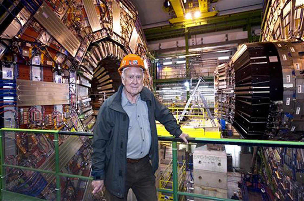 Undated CERN Geneva handout photo of Peter Higgs visiting the Large Hadron Collider in Switzerland. Nobel Prize-winning physicist Professor Peter Higgs - for whom the subatomic particle the Higgs boson was named - has died aged 94, the University of Edinburgh said. Issue date: Tuesday April 9, 2024. PA Photo. See PA story DEATH Higgs. Photo credit should read: CERN Geneva/PA Wire NOTE TO EDITORS: This handout photo may only be used in for editorial reporting purposes for the contemporaneous illustration of events, things or the people in the image or facts mentioned in the caption. Reuse of the picture may require further permission from the copyright holder.