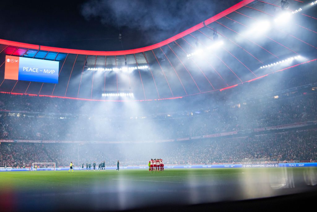 The Arsenal and Bayern Munich players prepare for their Champions League clash