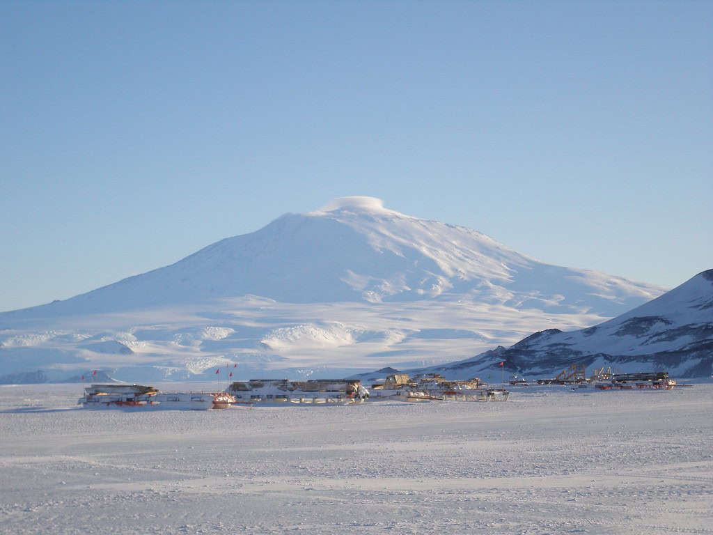 Human settlements around Erebus