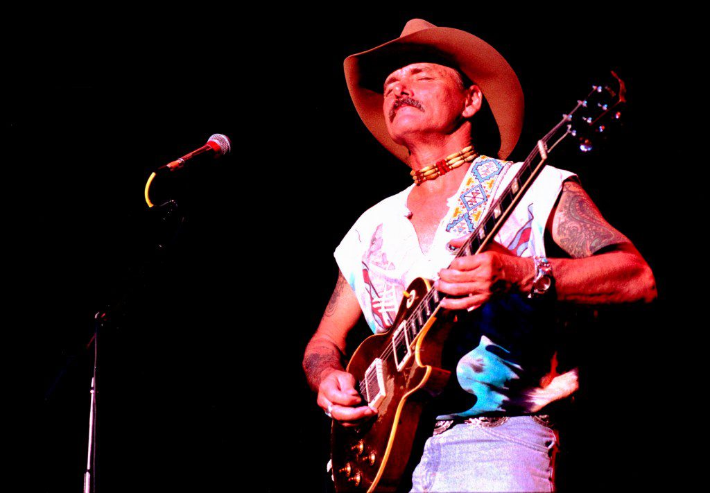 Dickey Betts of The Allman Brothers Band performs at Chastain Park Amphitheater in Atlanta, Georgia Circa 1993 