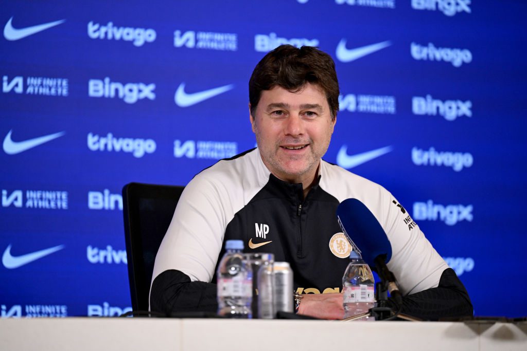 Chelsea boss Mauricio Pochettino speaks to the media