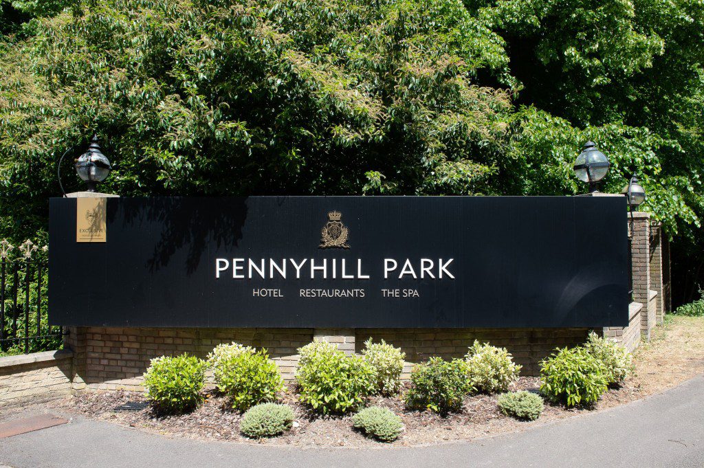 Mandatory Credit: Photo by Maureen McLean/REX/Shutterstock (10656933e) Luxury Hotel and Spa Pennyhill Park in Bagshot, Surrey is temporarily closed during the Coronavirus Pandemic lockdown but plans to reopen after 6th July 2020 Coronavirus lockdown, Surrey, UK - 22 May 2020