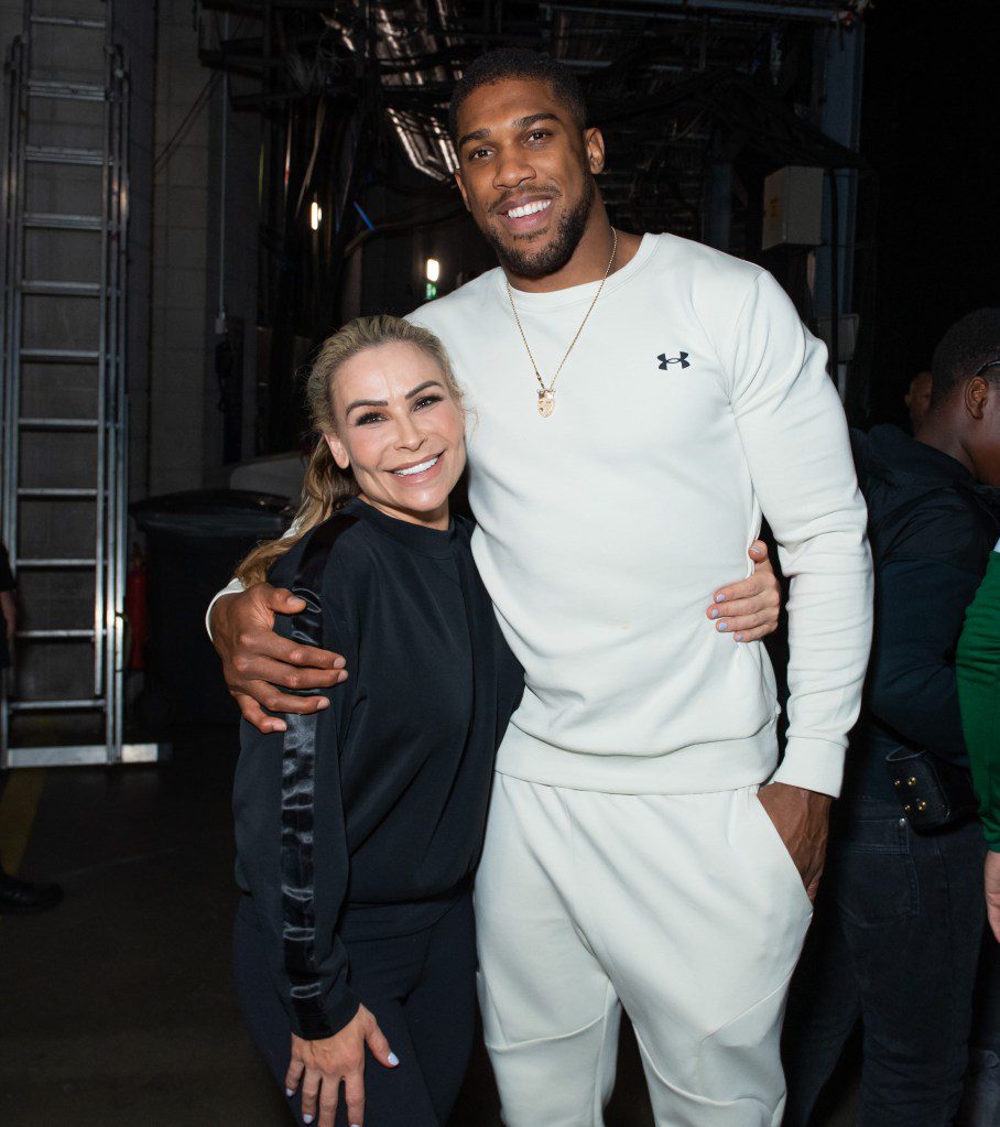 Anthony Joshua with WWE superstar Natalya