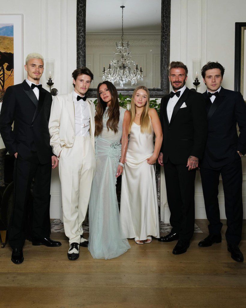 Romeo, Cruz, Victoria, Harper Seven, David and Brooklyn Beckham