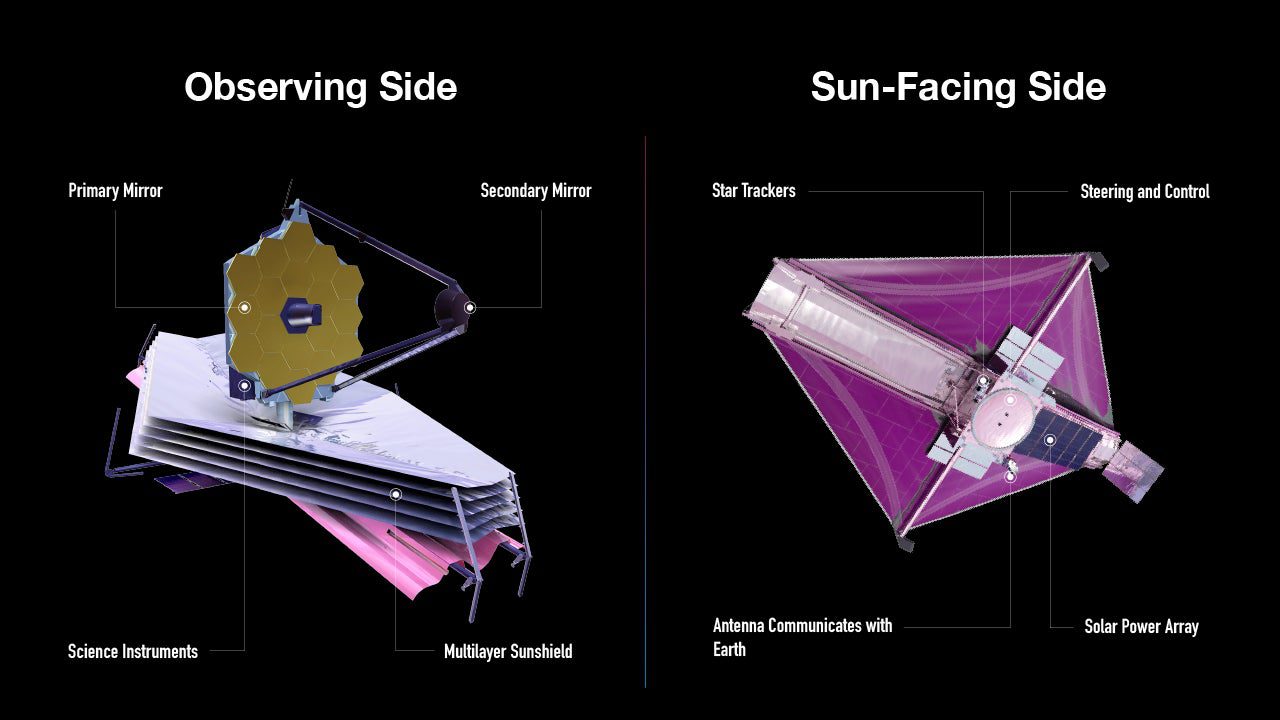 a diagram of JWST's science instruments