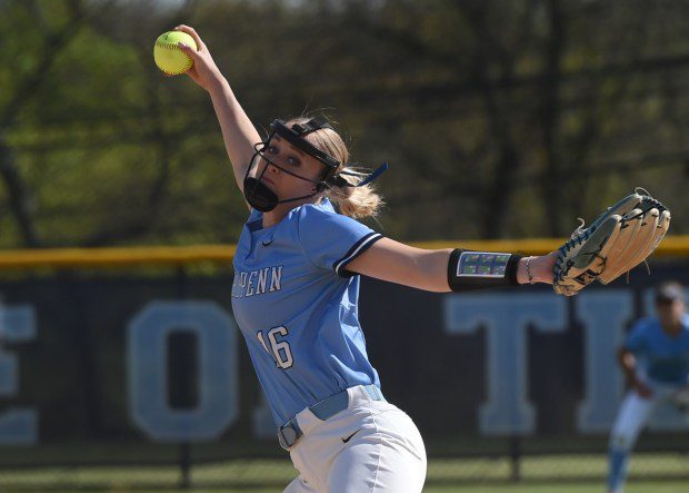 North Penn pitcher Bella Nunn, 16, throws a pitch against Council Rock South during their game on Tuesday, April 23, 2024. (Mike Cabrey/MediaNews Group)