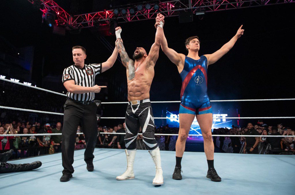 BBC Gladiators star Apollo celebrates with Ricochet