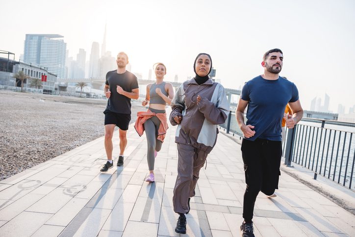 Group Of Runners In Dubai