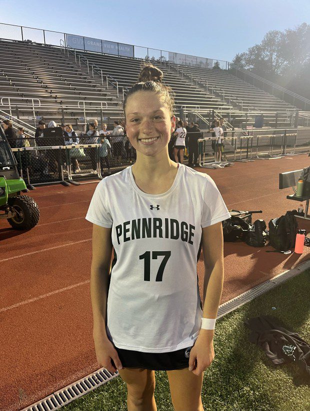 Pennridge's Kendall Posey recorded her 200th career point in the Rams' victory over Council Rock North on Friday, May 3, 2024. (Andrew Robinson/For MediaNews Group)
