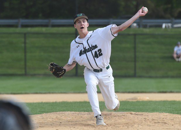 Methacton pitcher Will Christian, 42, throws a pitch against Spring-Ford during their game on Friday, May 3, 2024. (Mike Cabrey/MediaNews Group)