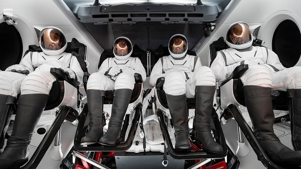 Polaris Dawn astronaut crew wearing EVA suits